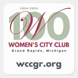 Cuadrada Hoja pegatina