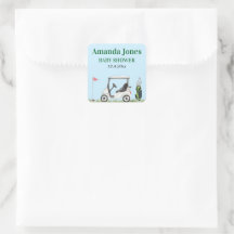 Hole In One Golf Baby Shower Pegatina