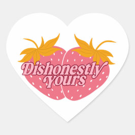 Cuadrada Honestamente a su fresa por Haley - Pegatina