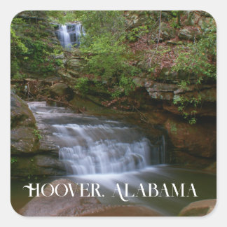 Cuadrada Hoover Alabama Nombre del Pegatina 1