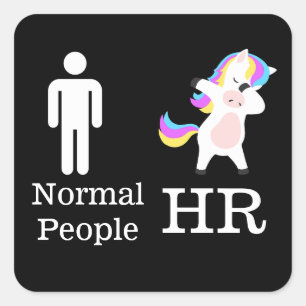 Cuadrada HR 🦄 Dabbing Unicorn PEGATINA
