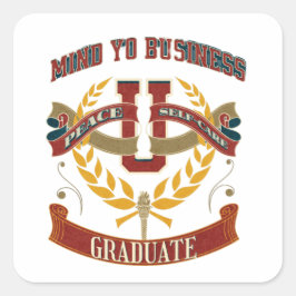 Cuadrada Humor Tenga cuidado con su Pegatina profesional