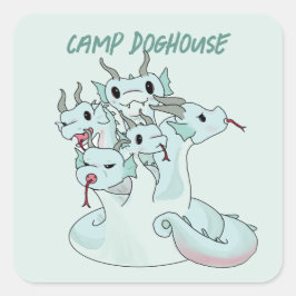 Cuadrada Hydra Pegatina