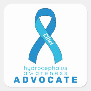 Cuadrada Hydrocephalus Advocate Pegatina de la Plaza Blanca