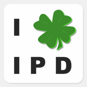 Cuadrada I Shamrock IPD White Pegatina