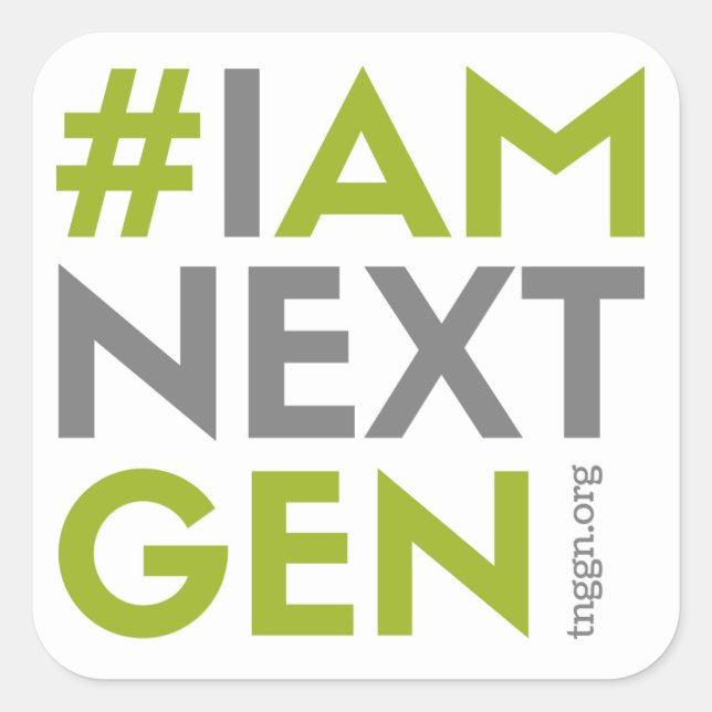 Cuadrada #IAMNEXTGEN 3"x3" Pegatina cuadrado (Anverso)