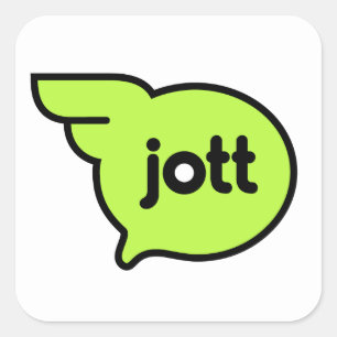 Cuadrada Icono de Jott pegatina brillante
