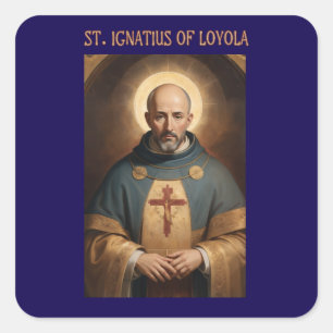 Cuadrada Ignacio de Loyola Pegatina de la Plaza Católica