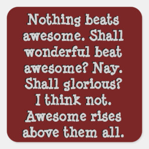 Cuadrada Impresionante Pegatina