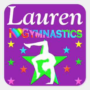 CUADRADA IMPRESIONANTE PURPLE ME ENCANTA EL PEGATINA GIMNAS