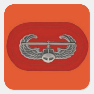 Cuadrada Insignia de ataque aéreo en Pegatina 101 de Oval d
