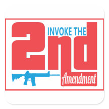 Invocar a la segunda Pegatina cuadrada, brillante