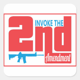 Cuadrada Invocar a la segunda Pegatina cuadrada, brillante