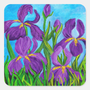 Cuadrada Iris Pegatina