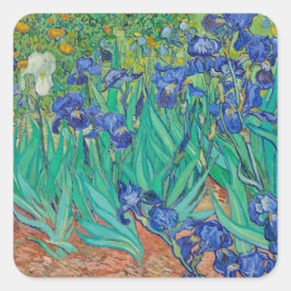Cuadrada "IRISES 1889" DE VINCENT Van Gogh PEGATINA
