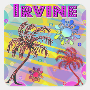 Cuadrada Irvine Happy y Hope Pegatina