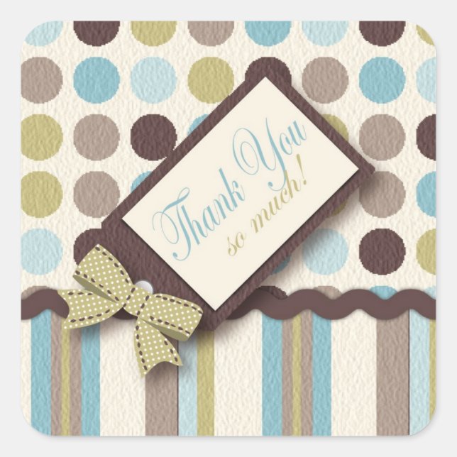 Cuadrada It's a Boy! PEGATINA TY B (Anverso)