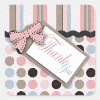 Cuadrada It's a Girl! PEGATINA de Square de TY