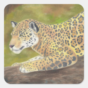 Cuadrada Jaguar pegatina