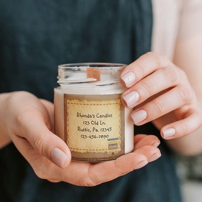 Cuadrada Jar Candle Pegatina (Subido por el creador)