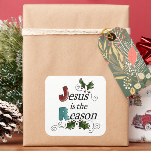 Cuadrada Jesús Es El pegatina De La Razón