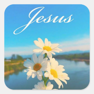 Cuadrada Jesús pegatina