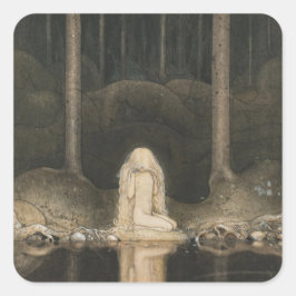 Cuadrada John Bauer Tuvstarr Pegatina de la plaza CC0256