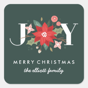 Cuadrada Joy Flourish Pegatina - Pine