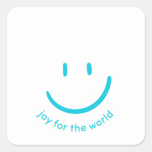 Cuadrada Joy for the World Smiley Face Pegatina