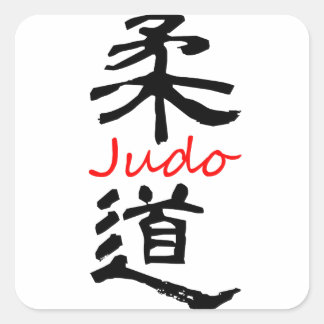 Cuadrada Judo kanji pegatina de texto chino