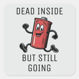 Cuadrada Juego de Pegatina de batería divertida en ejecució