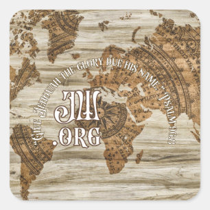 Cuadrada JW 2025 Año Texto Pegatina de vinilo