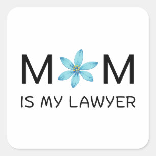 Cuadrada kawaii azul pegatina lindo - agitador de flores bo