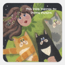 Kitty Cat Angel Pegatina