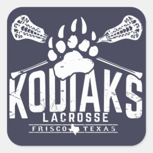 Cuadrada Kodiak LaCrosse - pegatina azul cuadrado