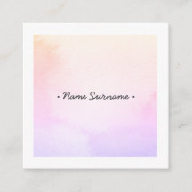 La acuarela de moda alimenta la tarjeta de visita