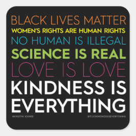 Cuadrada La Amabilidad Es Todo Pegatina