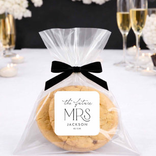 Cuadrada La futura Sra. Pegatina para despedida de soltera