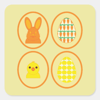 Cuadrada La pegatina de la galería de Pascua