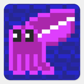 Cuadrada La quebradiza Lola, la Pegatina de la pepita rosa