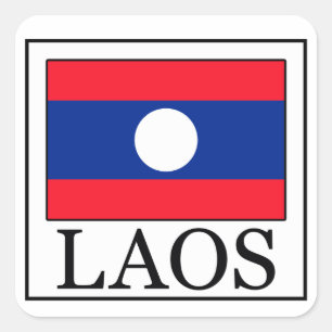 Cuadrada Laos pegatina