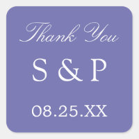 Lavender Wedding Favor Gracias Pegatina