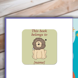 Cuadrada León Cuto Este Libro Pertenece Al Pegatina Del Pla