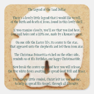 Cuadrada Leyenda del pegatina del dólar de arena