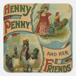 Cuadrada Libro de historias de época cualquier pegatina de 