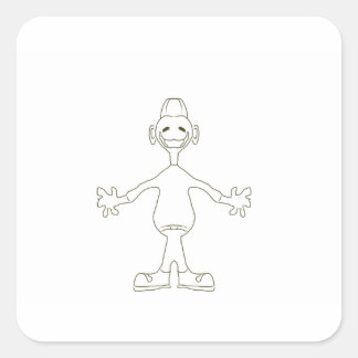 Cuadrada Lil Fun Guy Pegatina