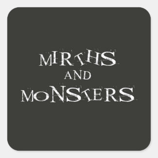 Cuadrada Logo de pegatina de Mirths y Monsters