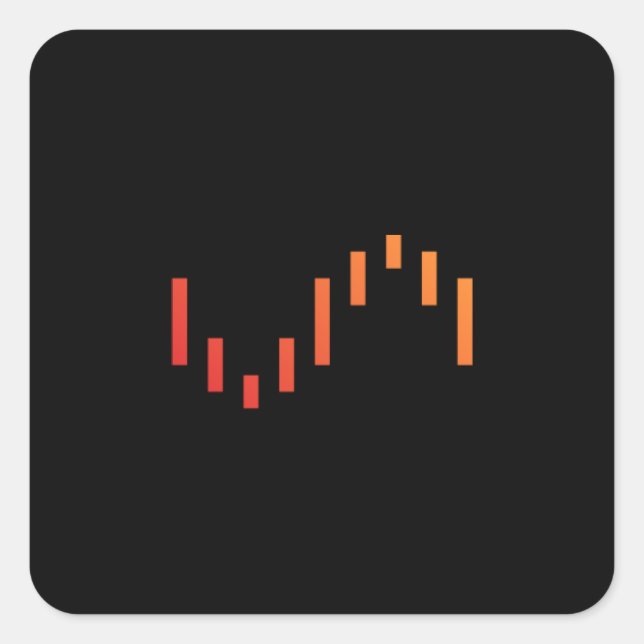 Cuadrada Logo de Unraid naranja en pegatina negro (Anverso)