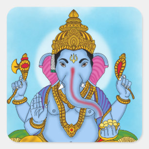 Cuadrada Lord Ganesha Pegatina
