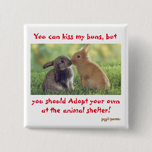 ¡Los conejos también necesitan amor! Chapa